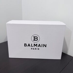 Balmain Classic White Gift Decor Box with Storage Bag and Two Envelopes